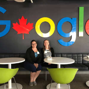 Katie and Rachel at Google