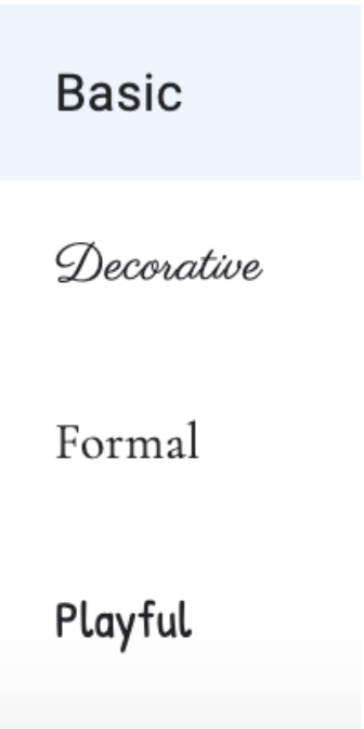 Font options in google forms