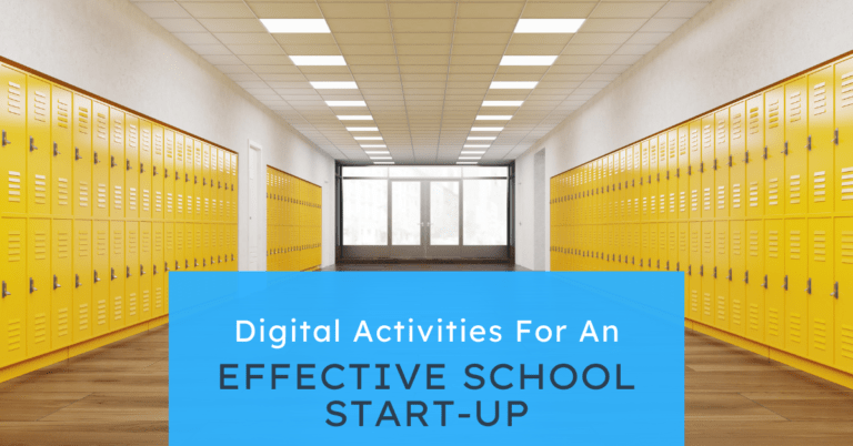 Digital activities for an effective school start-up