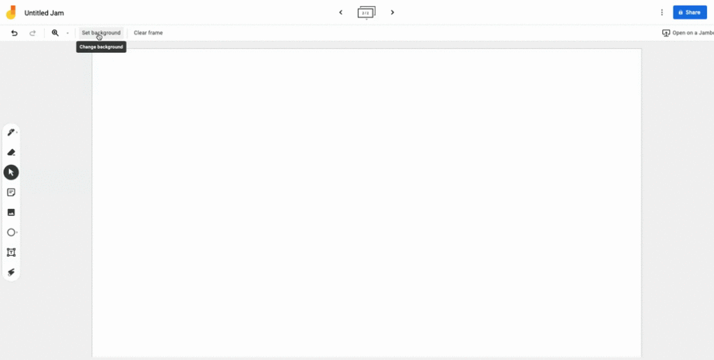 Google Photos Options in Jamboard