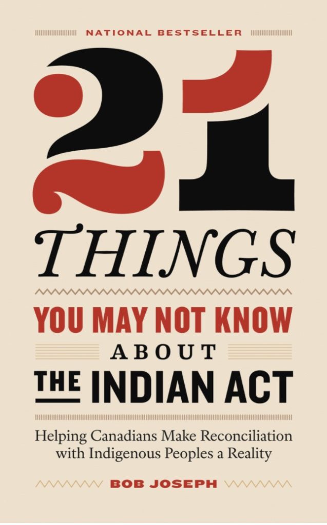 "21 Things You May Now Know About The Indian Act"- Bob Joseph